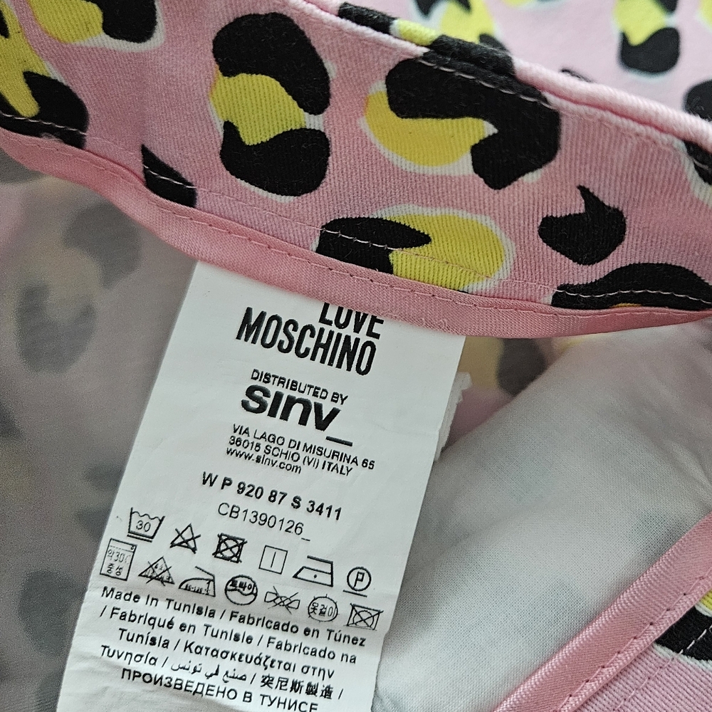 Love Moschino Pink Pants with Black and Yellow Leopard Print - Picture 9 of 10